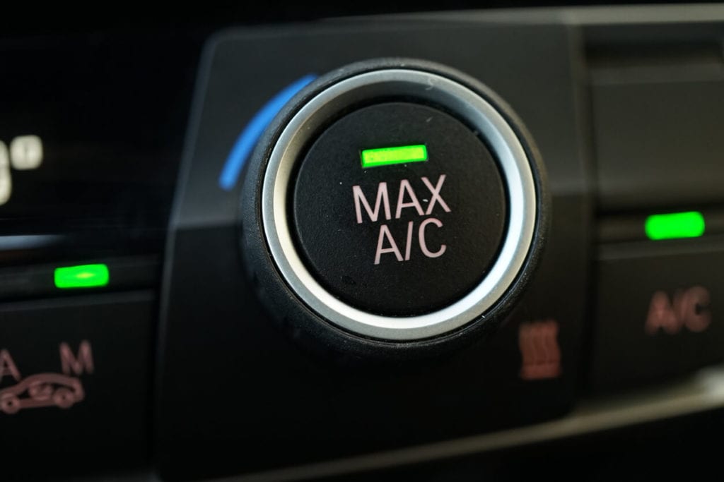 Car air conditioner button