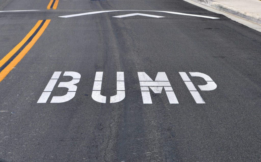 speed bump road marking