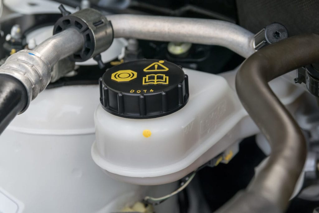 signs of low brake fluid